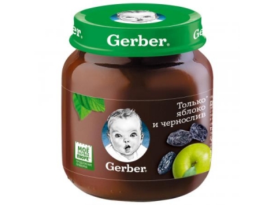 Пюре Gerber яблоко-чернослив с 5 месяцев, 130г