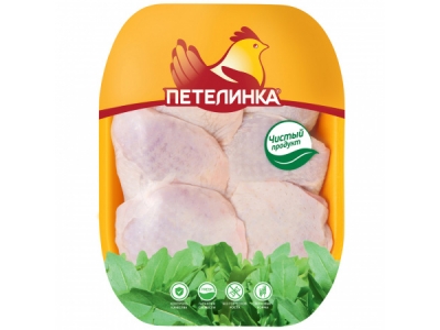 Бедро цыпленка-бройлера с кожей Петелинка охлажденное, 0,4-0,9кг