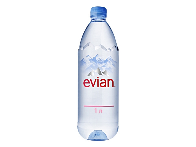 Вода Evian минеральная негазированная 1л