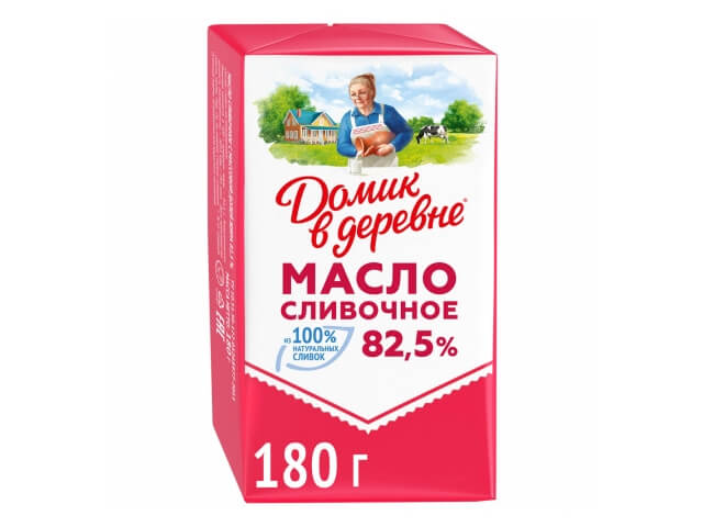 Масло Домик в деревне сливочное 82,5% 180г