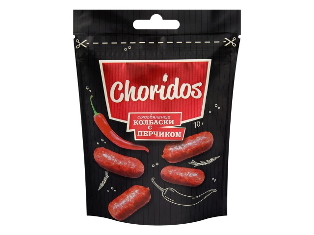 Колбаски Choridos с перчиком чили сыровяленые 70 г