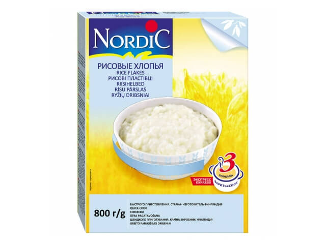 Хлопья Nordic рисовые 800г