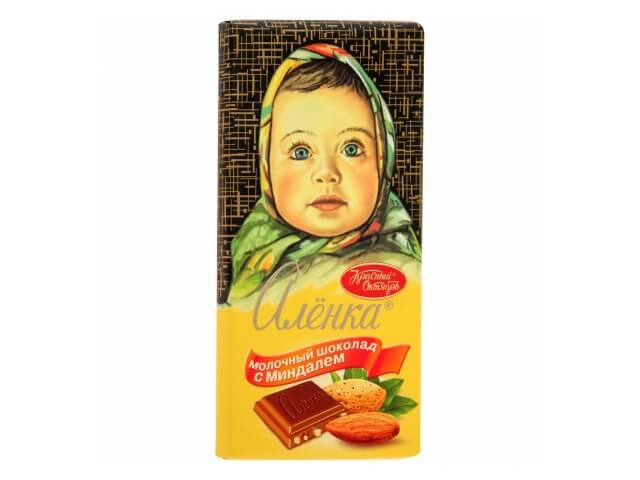 Шоколад Красный Октябрь Аленка с миндалем 100г